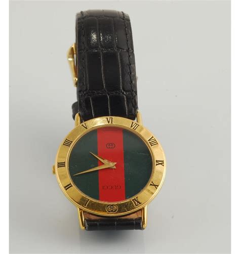 gucci watch late 80's blue red|Gucci watches vintage prices.